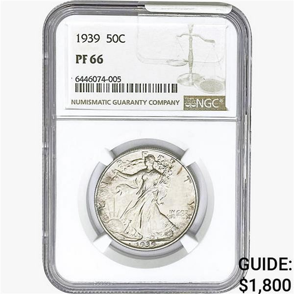 1939 Walking Liberty Half Dollar NGC PF66