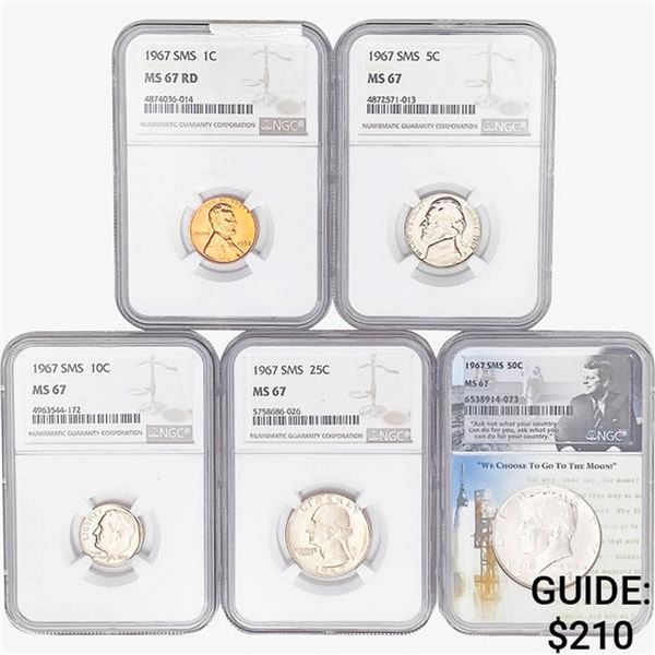 [5]1967 U.S. SMS Set [1C-50C] NGC MS67