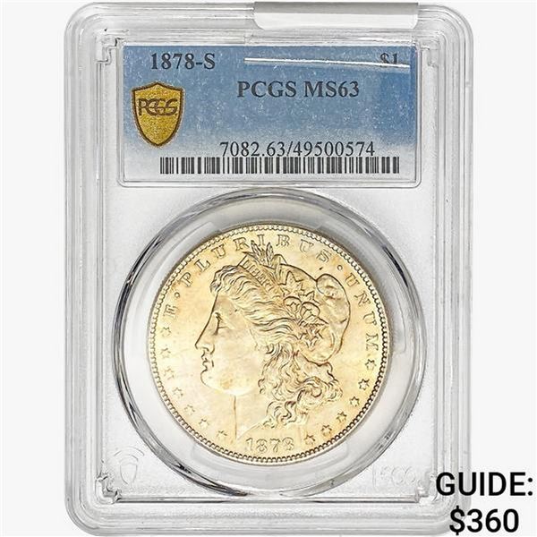 1878-S Morgan Silver Dollar PCGS MS63