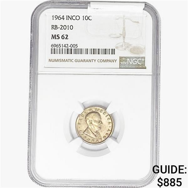 1964 INCO 10C RB-2010 NGC MS62