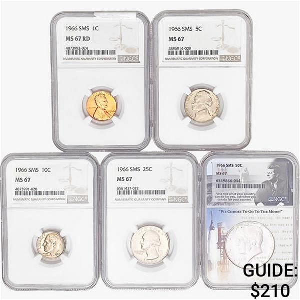 [5]1966 U.S. SMS Set [1C-50C] NGC MS67