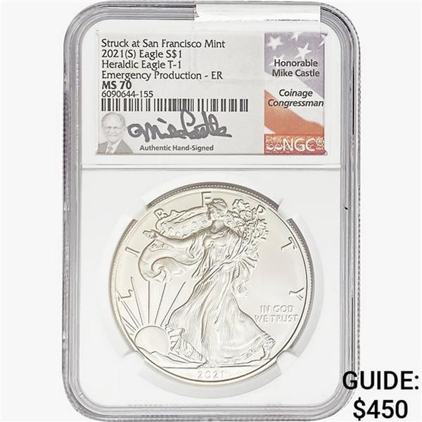 2021-S Silver Eagle NGC MS70