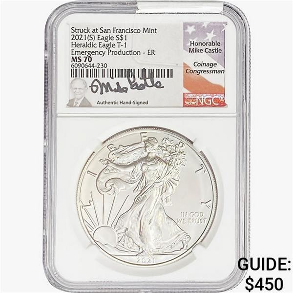 2021-S Silver Eagle NGC MS70