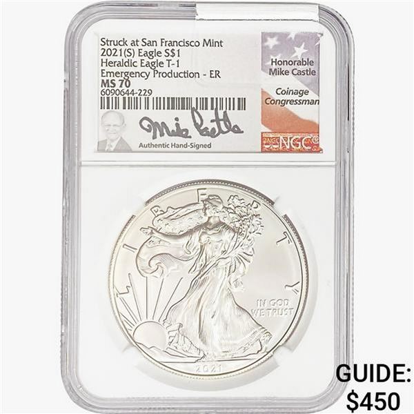 2021-S Silver Eagle NGC MS70