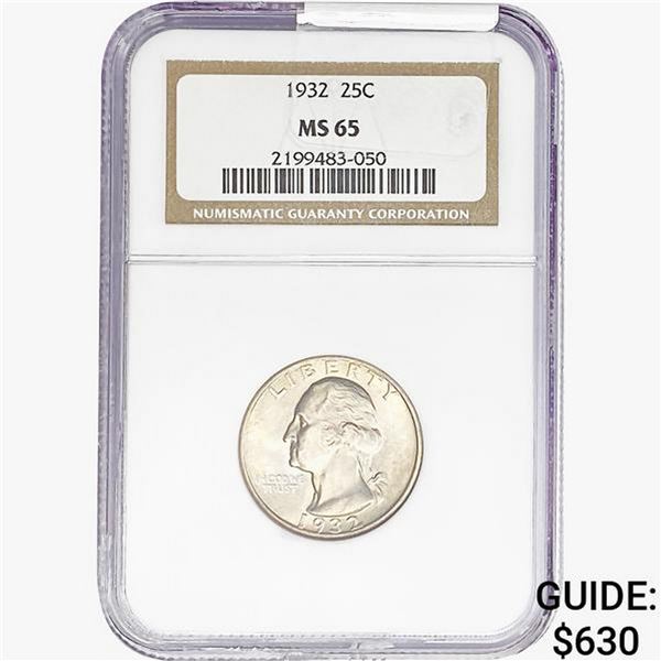 1932 Washington Silver Quarter NGC MS65
