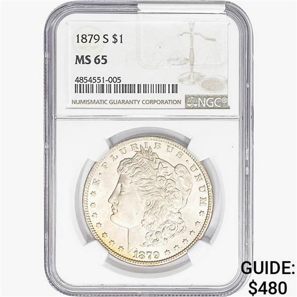 1879-S Morgan Silver Dollar NGC MS65