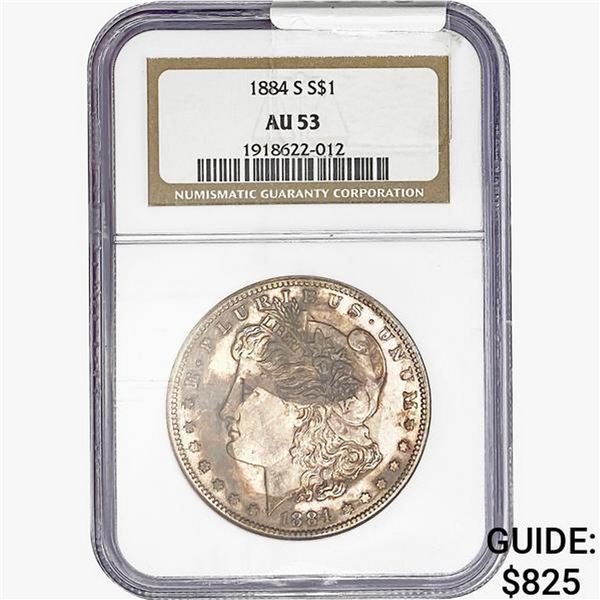 1884-S Morgan Silver Dollar NGC AU53