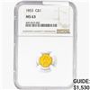 Image 1 : 1853 Rare Gold Dollar NGC MS63