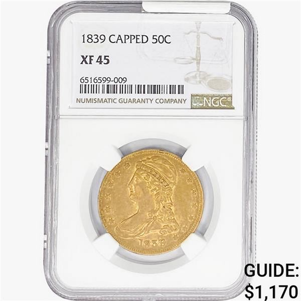 1839 Capped Bust Half Dollar NGC XF45