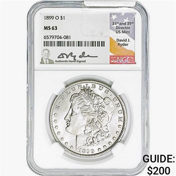 1899-O Morgan Silver Dollar NGC MS63