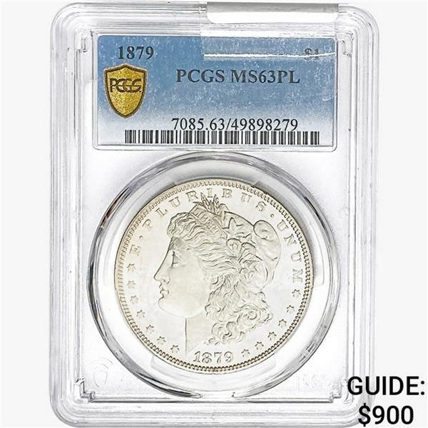 1879 Morgan Silver Dollar PCGS MS63 PL