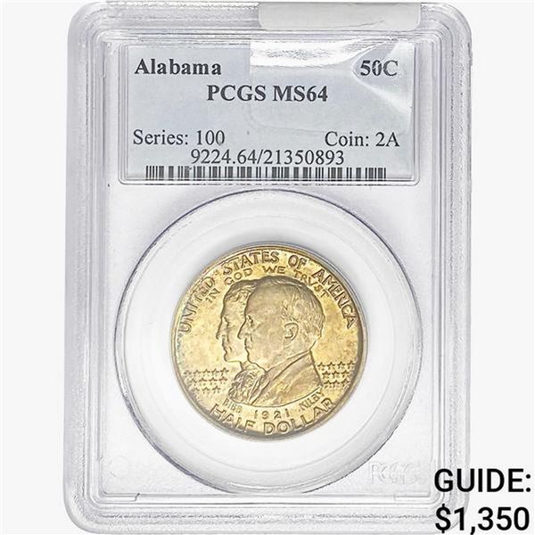 1921 Alabama Half Dollar PCGS MS64