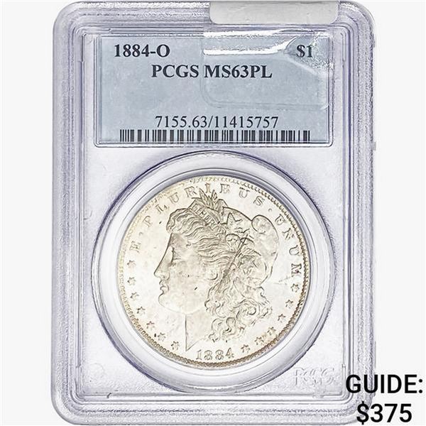 1884-O Morgan Silver Dollar PCGS MS63 PL