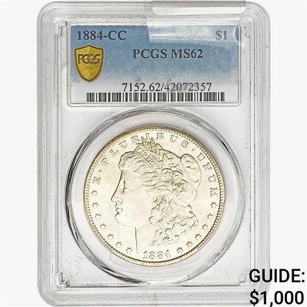 1884-CC Morgan Silver Dollar PCGS MS62
