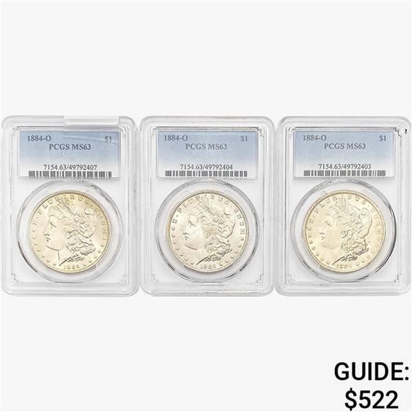 [3]1884-O Morgan Silver Dollar PCGS MS63