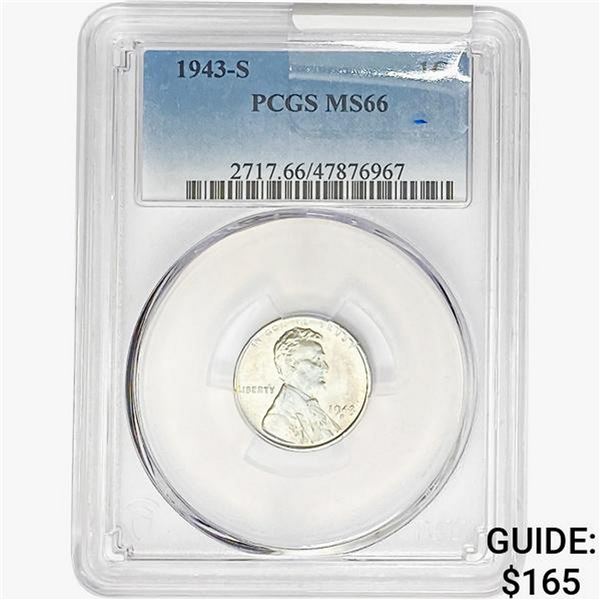 1943-S Wheat Cent PCGS MS66