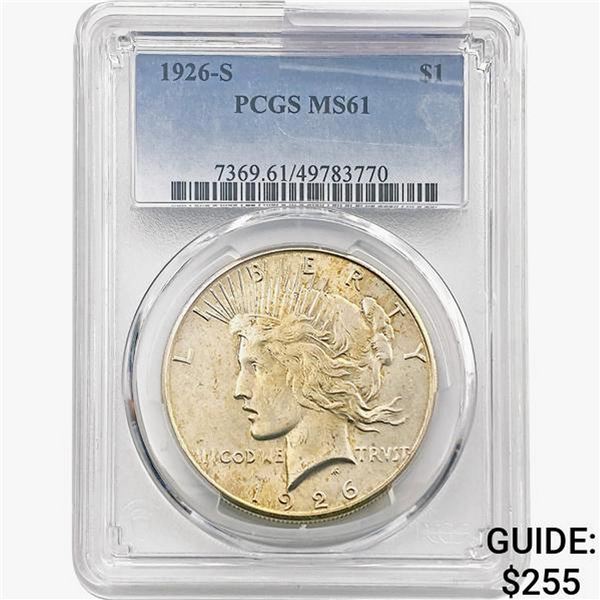 1926-S Silver Peace Dollar PCGS MS61