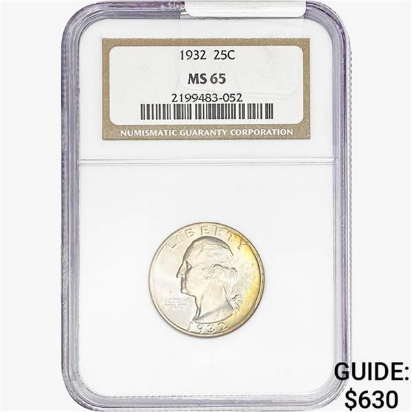 1932 Washington Silver Quarter NGC MS65