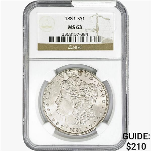 1889 Morgan Silver Dollar NGC MS63