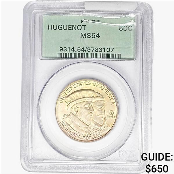 1924 Huguenot Half Dollar PCGS MS64