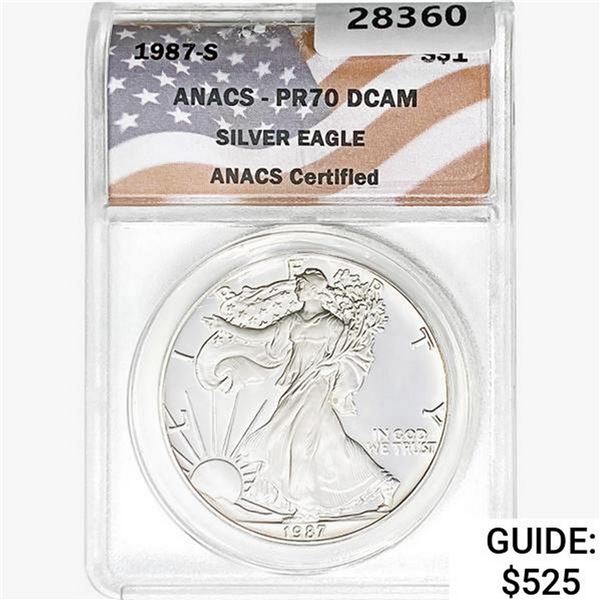 1987-S Silver Eagle ANACS PR70 DCAM