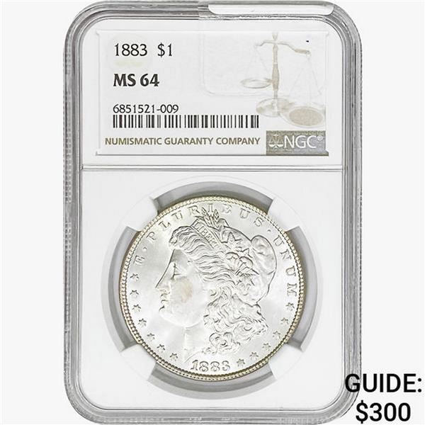 1883 Morgan Silver Dollar NGC MS64