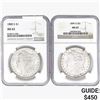 Image 1 : [2]1880-S/1899-O Morgan Silver Dollar NGC MS63