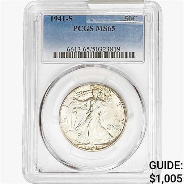 1941-S Walking Liberty Half Dollar PCGS MS65