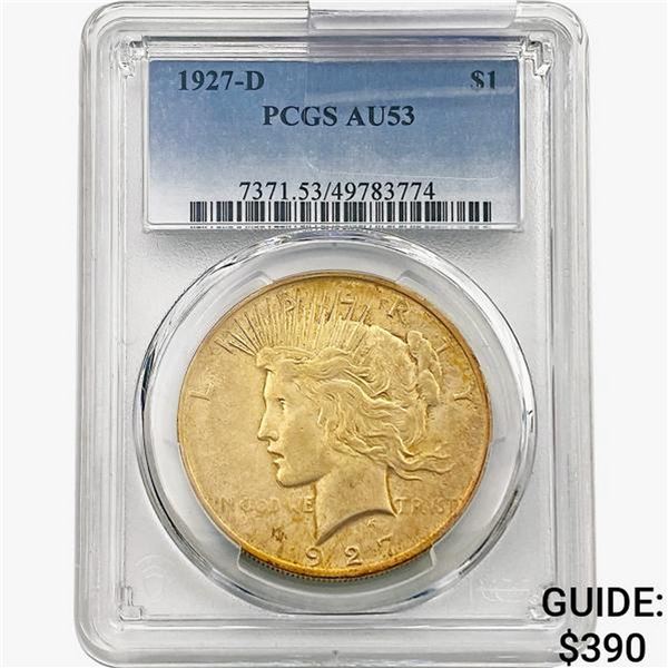 1927-D Silver Peace Dollar PCGS AU53