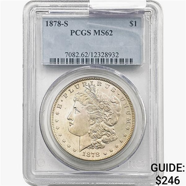 1878-S Morgan Silver Dollar PCGS MS62