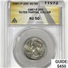 1987-P Washington Silver Quarter ANACS AU50 Partial Collar