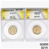 [2] 1938-D&1942-D Silver Nickels ANACS MS