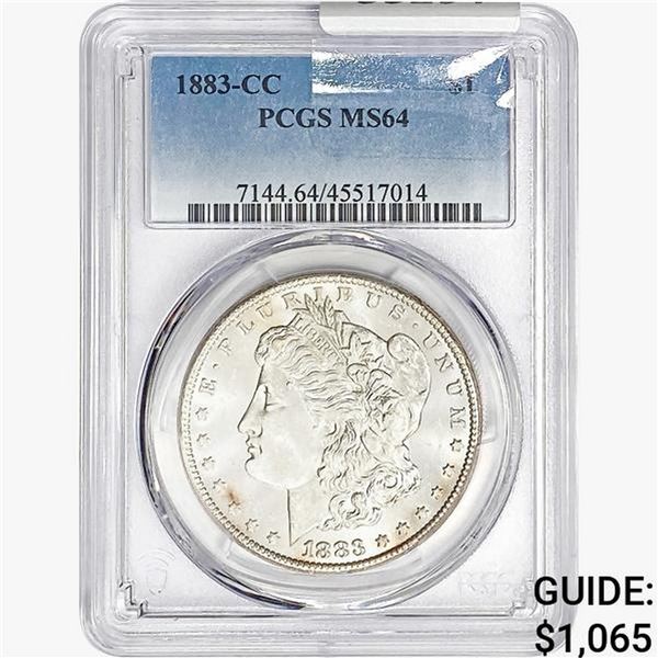 1883-CC Morgan Silver Dollar PCGS MS64