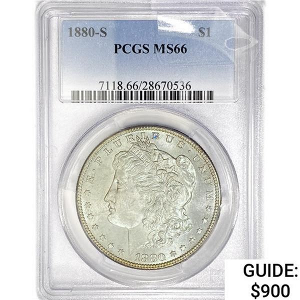 1880-S Morgan Silver Dollar PCGS MS66