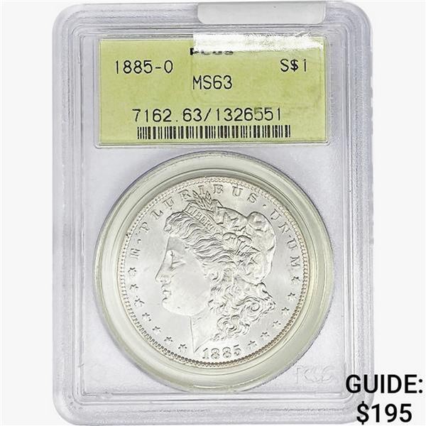 1885-O Morgan Silver Dollar PCGS MS63