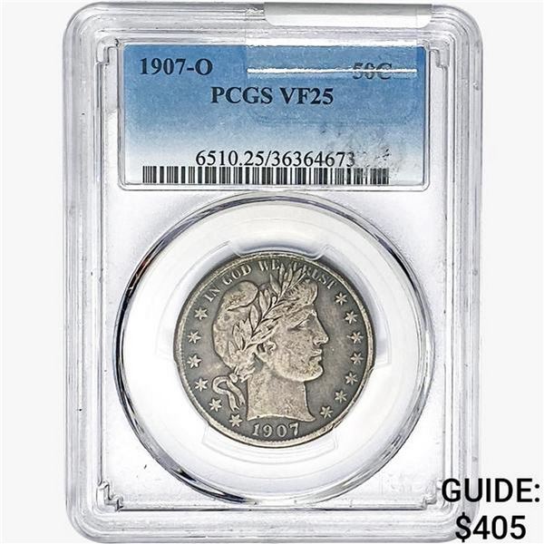 1907-O Barber Half Dollar PCGS VF25