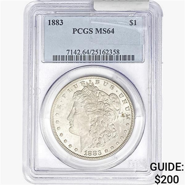 1883 Morgan Silver Dollar PCGS MS64