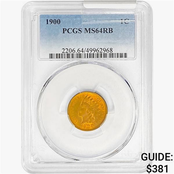 1900 Indian Head Cent PCGS MS64 RB