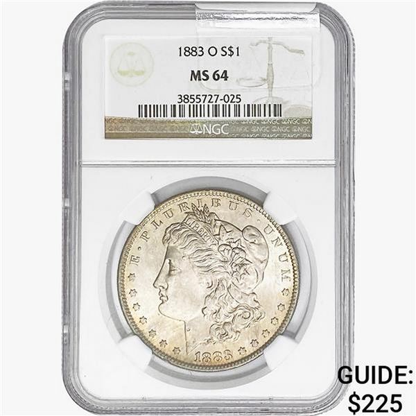 1883-O Morgan Silver Dollar NGC MS64