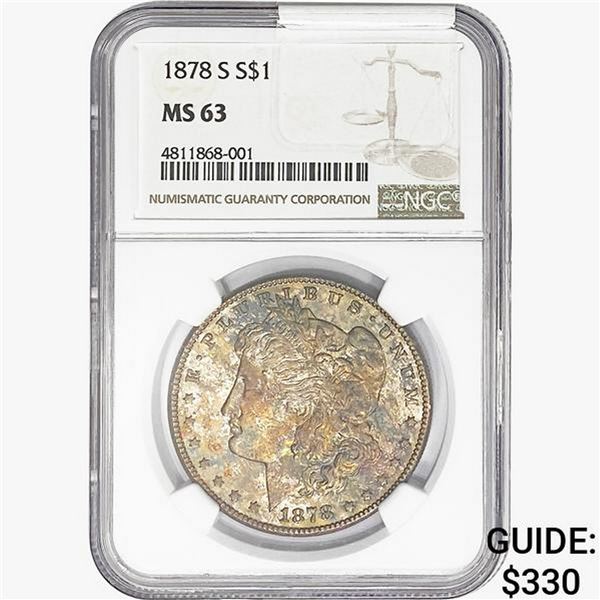 1878-S Morgan Silver Dollar NGC MS63