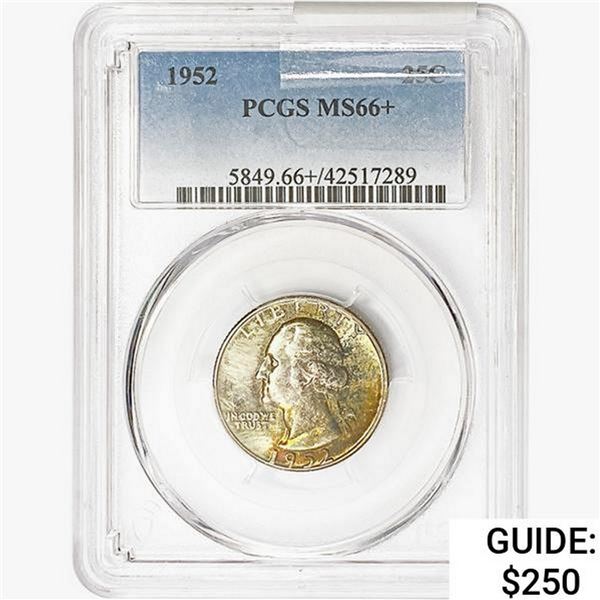 1952 Washington Silver Quarter PCGS MS66+