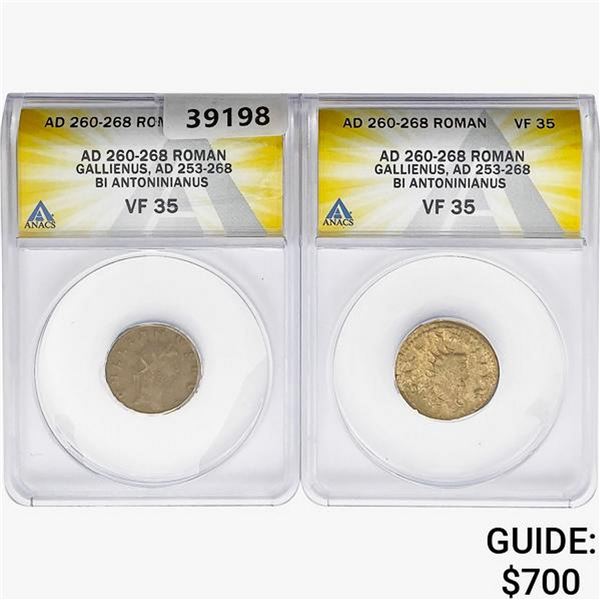 [2] AD 260-268 Roman Gallienus ANACS VF35