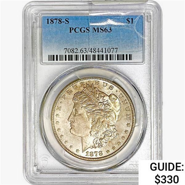 1878-S Morgan Silver Dollar PCGS MS63