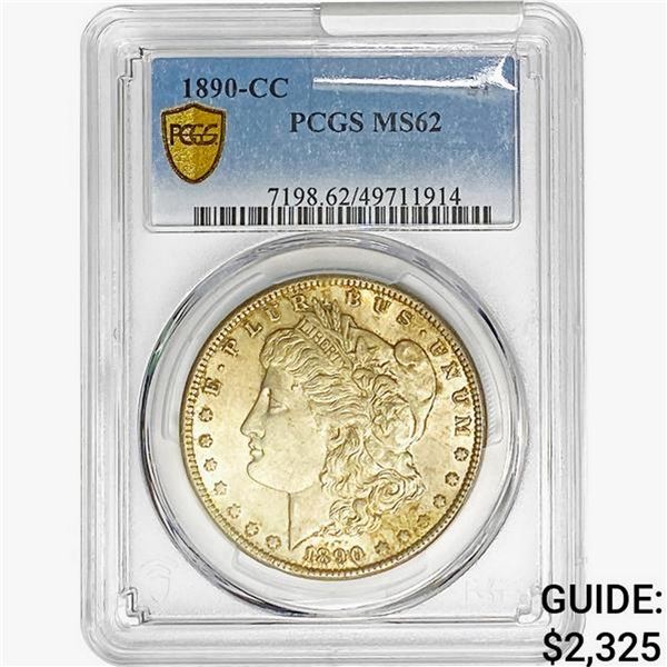 1890-CC Morgan Silver Dollar PCGS MS62