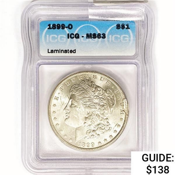 1899-O Morgan Silver Dollar ICG MS63