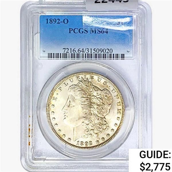 1892-O Morgan Silver Dollar PCGS MS64