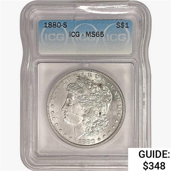 1880-S Morgan Silver Dollar ICG MS65