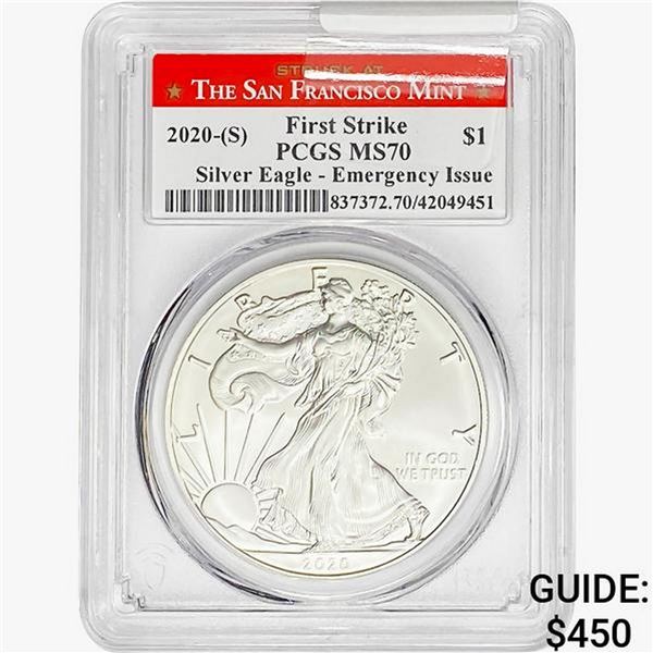 2020-S Silver Eagle PCGS MS70