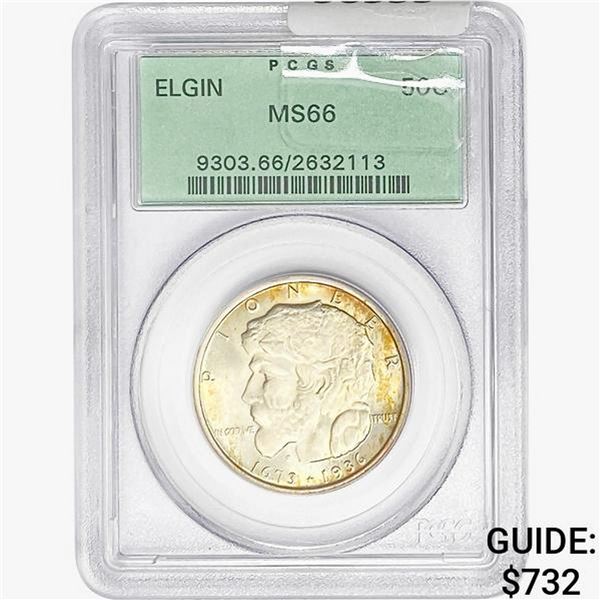 1936 Elgin Half Dollar PCGS MS66