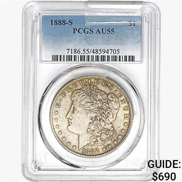 1888-S Morgan Silver Dollar PCGS AU55